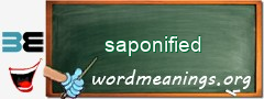 WordMeaning blackboard for saponified